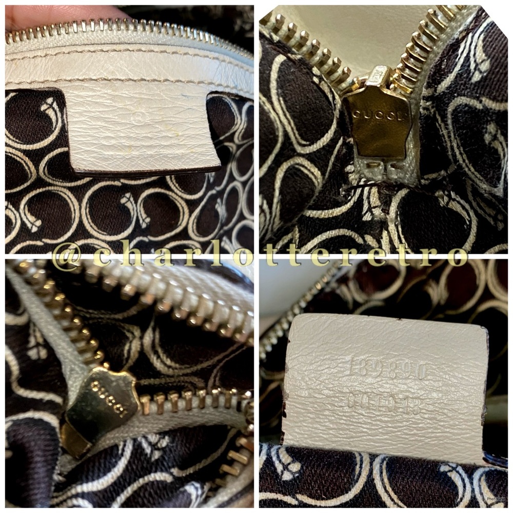 Gucci • Ivory Leather Horsebit Nail Boston Bag - Picture 6 of 16